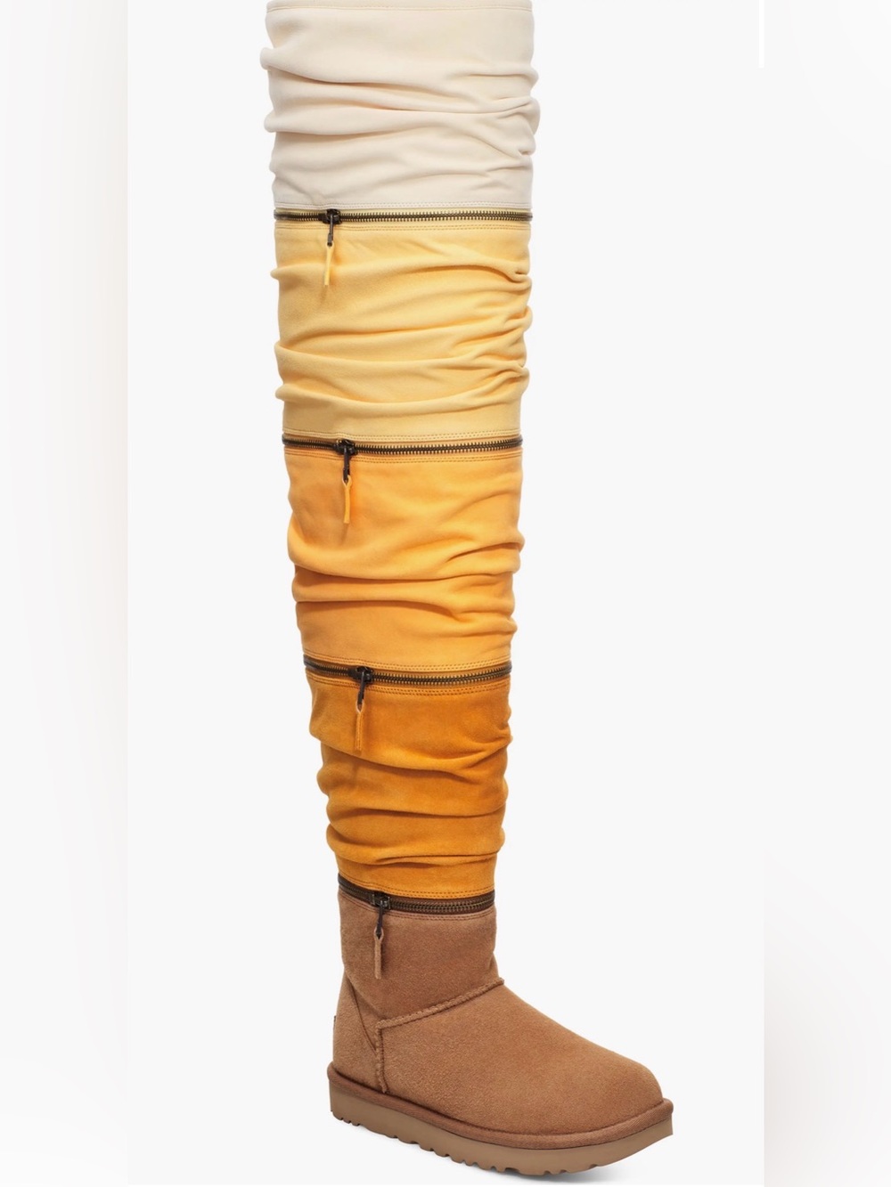 UGG Classic Ultra Ultra Tall Convertible Over The Knee Boots Chestnut Multi Sz 9